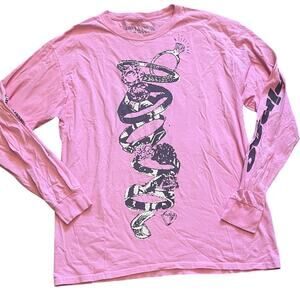 Ariana Grande 7 Rings TUN Pink Long Sleeve Tee, Large